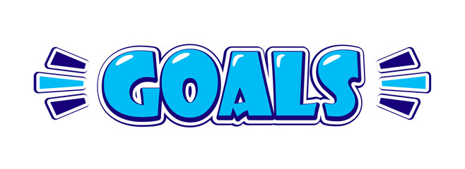 Title or sign of Goals new year. Vector illustration