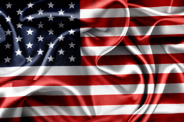 Fototapeta premium Silky American flag