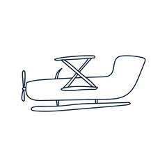 Airplane Doodle, a hand drawn vector doodle illustration of an airplane.