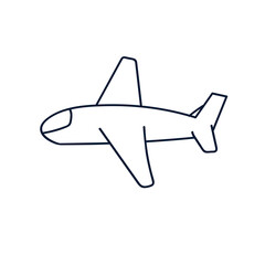Airplane Doodle, a hand drawn vector doodle illustration of an airplane.