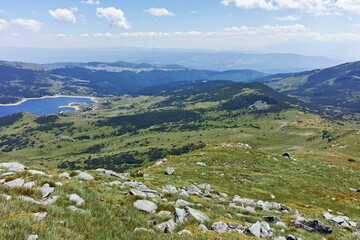 Fototapeta na wymiar landscape with Belmeken Reservoir, Rila mountain, Bulgaria