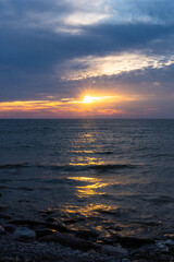 sunset in the sea