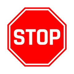 Stop sign icon isolated on white background