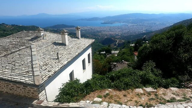 Beautiful scenic of Makrynitsa village, Pelio, Greece