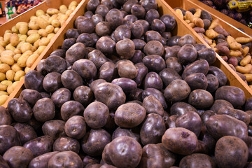 Purple potatoes at the local farmers market