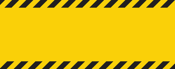 Black and yellow warning hazard pattern background - obrazy, fototapety, plakaty