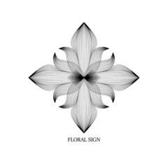 Obraz na płótnie Canvas Abstract elegant flower logo icon line art design. Universal creative premium floral drawn symbol.