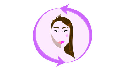 Transgender LGBTQIA+ female and male clipart png