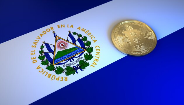 El Salvador,Central America June 10 2021: Bitcoin