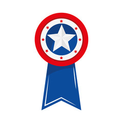 United states star medal with ribbon