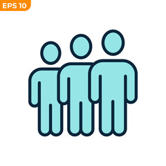 Business team icon symbol template for graphic and web design collection logo vector illustration