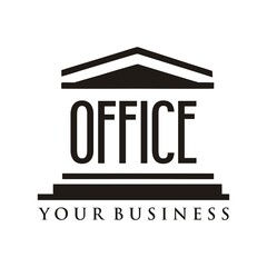 Illustration logo vector office building company, modern symbol construction architecture property