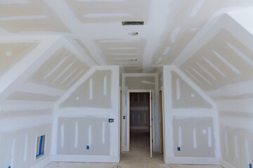 Finish details a new home before installing with construction building industry construction interior drywall tape