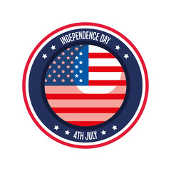 Independence day flag button