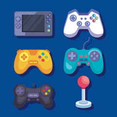 videogame controls icon group - obrazy, fototapety, plakaty