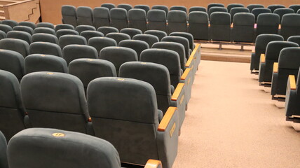 Naklejka premium seats wityh symbols in business hall