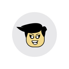 man face cartoon logo vector symbol showing expression