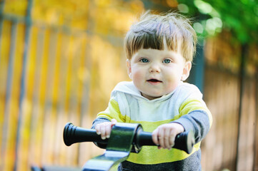 Baby girl on playground