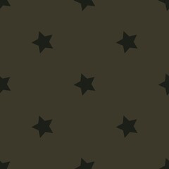 black stars on a brown background. vector seamless illustration. print on print or clothes