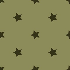 green stars on a green background. vector seamless illustration. print on print or clothes