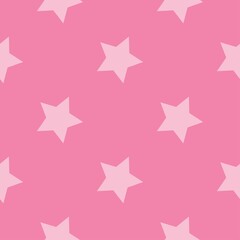 pink stars on a pink background. vector seamless illustration. print on print or clothes