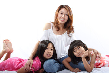 Obraz premium Portraits of moms and children