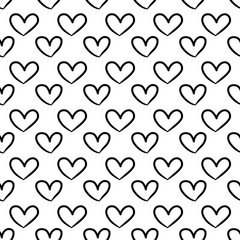 seamless pattern background of heart shape