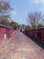 A pathway at Hue Imperial citadel Vietnam 