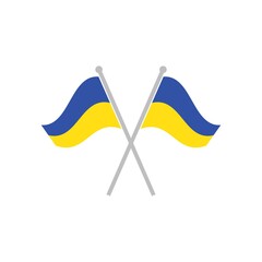 ukraine flag vector icon illustration design template