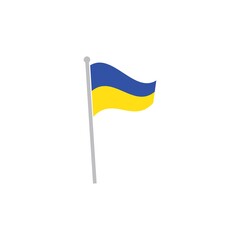 ukraine flag vector icon illustration design template