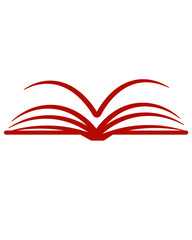 Open book and bird vector