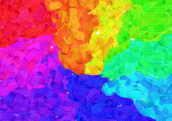 Hand-painted oil painting. Abstract art background. The oil painting is on the canvas. Colored...