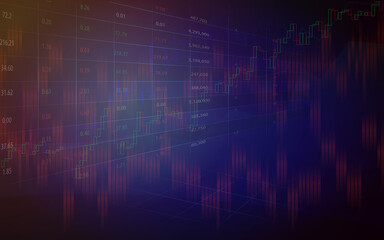 Stock market or forex trading candlestick graph background design for financial investment concept