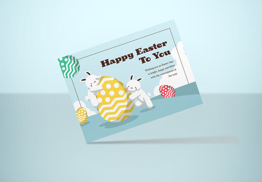 Easter Greeting Card Layout