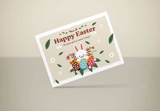 Easter Greeting Card Layout