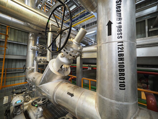 Manual valve for apply industrial zone which popular to install with tank, pipe, pump, pond and mature in Combined-Cycle Co-Generation Power Plant.