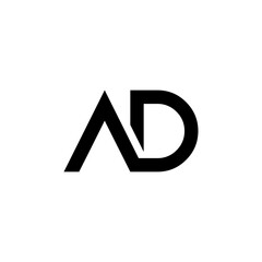 Alphabet letters monogram initials AD