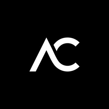 Alphabet letters monogram initials AC