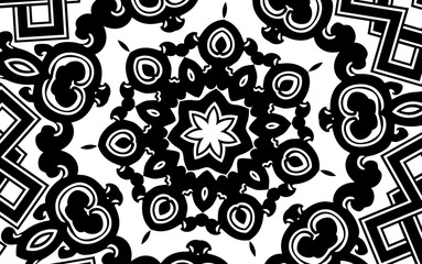 Abstract kaleidoscope background. Unique mandala design. 