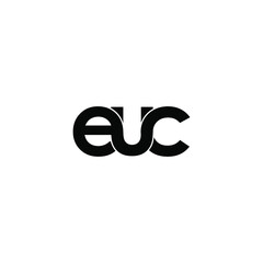 euc letter original monogram logo design