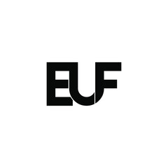 euf letter original monogram logo design