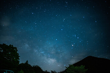 Naklejka premium 仁田峠で見る天の川