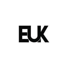 euk letter original monogram logo design