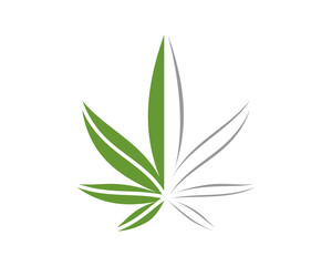 Abstract cannabis leaf vector illustration