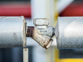 Steam trap for remove condensate from pipe of industrial zone in power plant.
