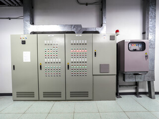 control panel of HVAC  systems in power plant.