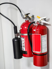 Fire extinguisher equipment in power plant.