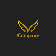 Gold swing logo template 