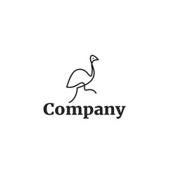 Ostrich logo template 