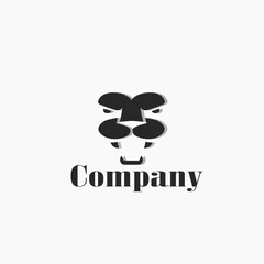 Lion face logo template 